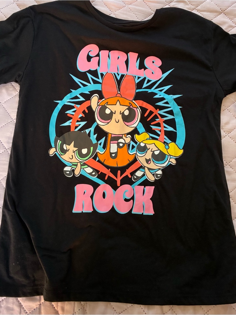 Cartoon Network Powerpuff Girls Tee - Black/Pink/Blue/Orange/Yellow